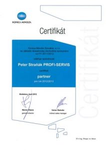 certifikat - autor.obchodny partner 2012